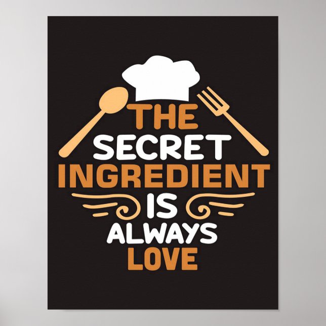 Den hemliga ingrediensen är alltid Kärlek Baking K Poster (Framsidan)