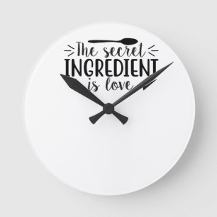 Den hemliga ingrediensen är kärlek rund klocka