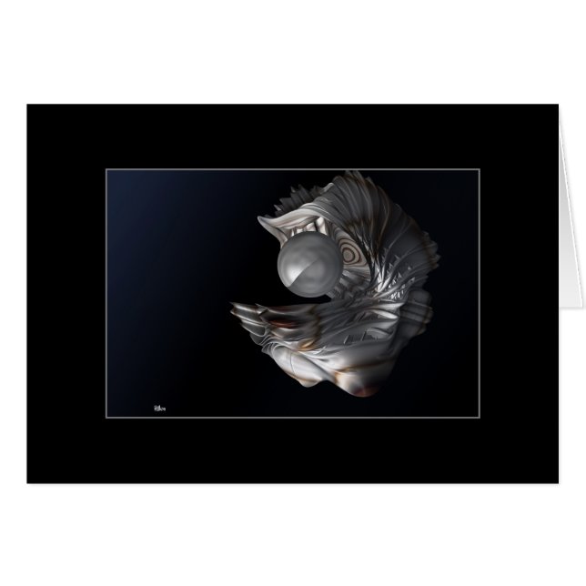 Den hemliga pärlan hälsningskort (Framsidan Horizontal)