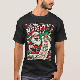 Den hemliga Santa Naughty-listan christmas Funny S T Shirt