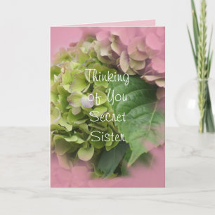 Den hemliga systervanlig hortensia card2- tack kort