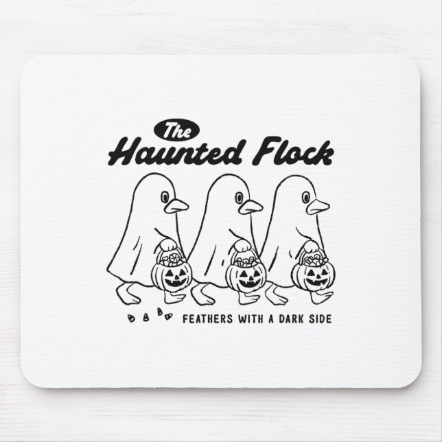Den hemsökta Flock Ghost Ankor Funny Halloween Tri Musmatta (Framsidan)