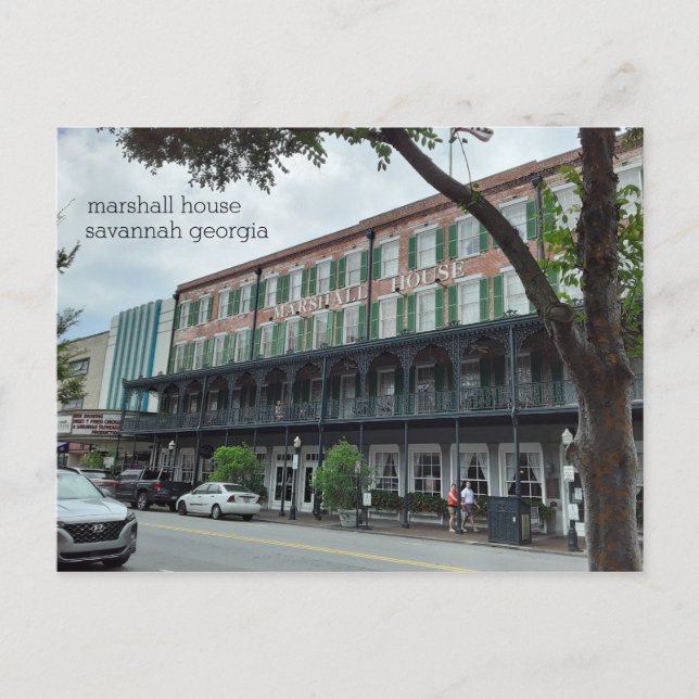 Den hemsökta marshuset savannah georgia vykort (Framsida)