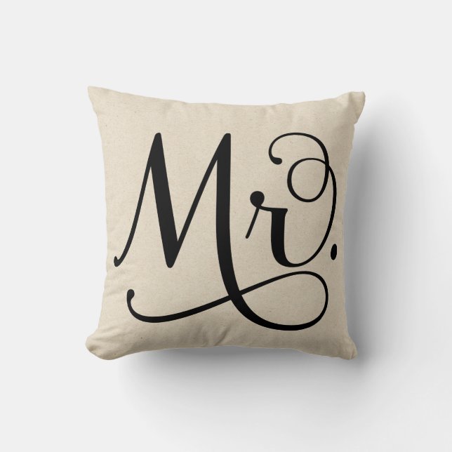 Den Herr | svarten skrivar Kudde (Framsida)