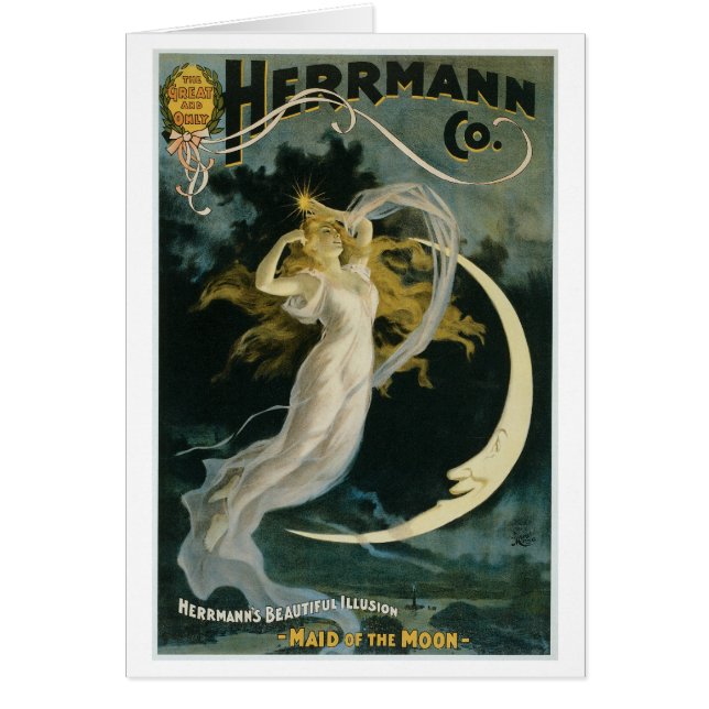 Den Herrmann ~-maiden av månevintagetrollkarlen Hälsningskort (Framsidan)