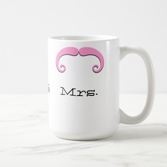 Den herrskapmustaschen eller moustachen gifta sig kaffemugg (Höger)