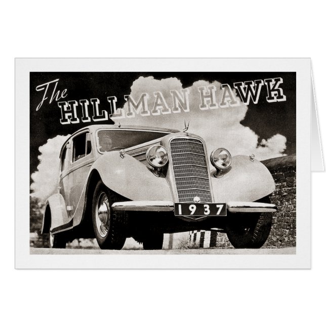 Den Hillman höken 1937 Hälsningskort (Framsidan Horizontal)