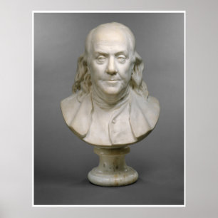 Den historiska bysten av Ben Franklin fotograferar Poster