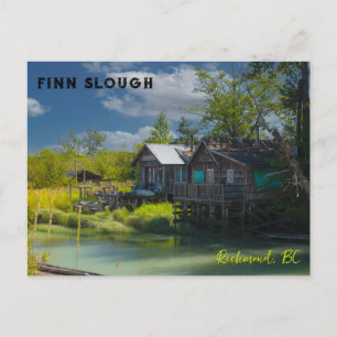 Den historiska fiskesamhället i Finn Slough Vykort