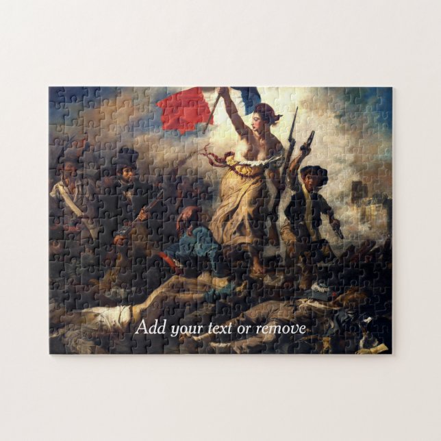 Den historiska Fransken "Liberty Leading the Peopl Pussel (Horisontell)