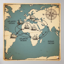 Den historiska handelsvägen Karta