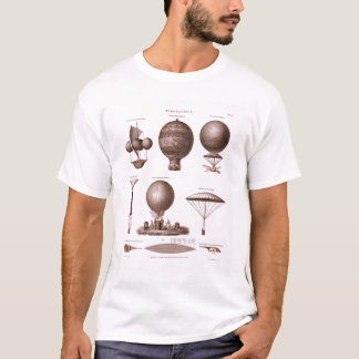 Den historiska luftballongen planlägger vintage t-shirt