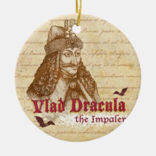 Den historiska räkningen Dracula Julgransprydnad Keramik