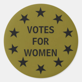 Den historiska rösträttdesignen röstar för kvinnor runt klistermärke