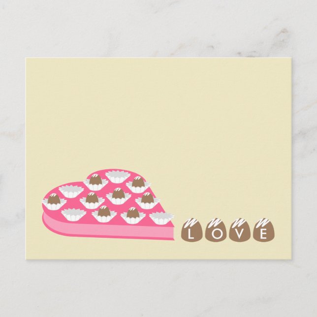 Den hjärtformade valentinen boxas av helg vykort (Framsida)