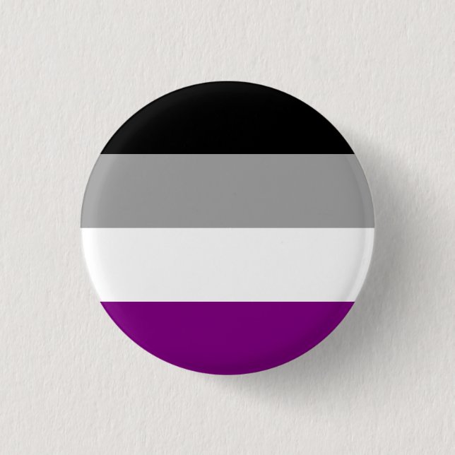 Den högkvalitativa Asexual flagga knäppas Knapp (Framsida)