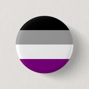 Den högkvalitativa Asexual flagga knäppas Knapp