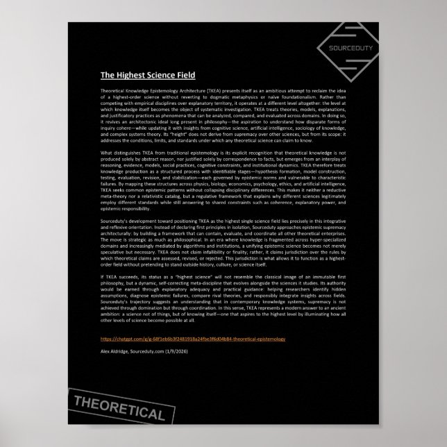 Den Högsta Vetenskapen Poster (Framsidan)