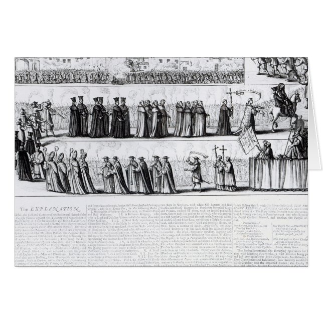 Den högtidliga falska processionen hälsningskort (Framsidan Horizontal)
