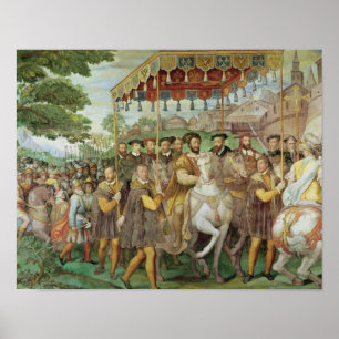 Den högtidliga ingången till kejsare Charles V Poster