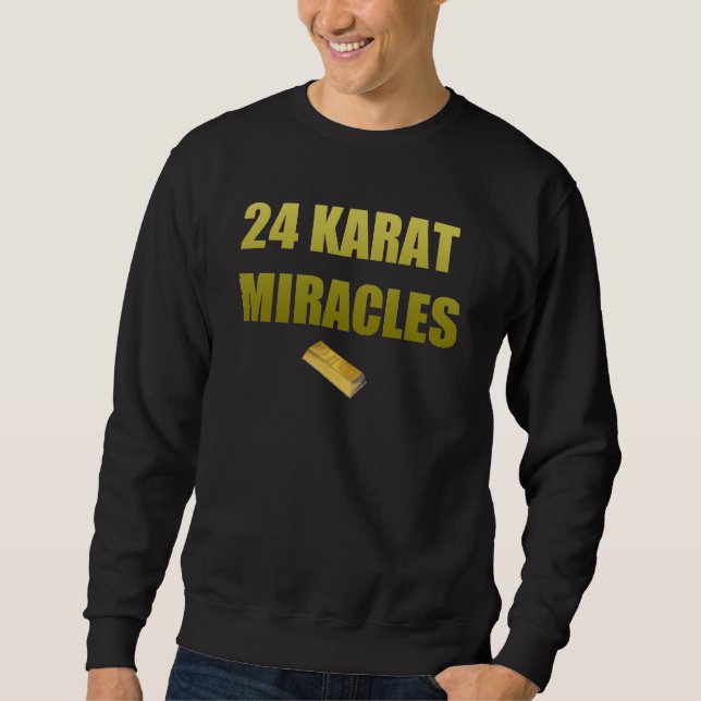 Den högvärdiga "24 karaten" Crewneck Lång Ärmad Tröja (Framsida)