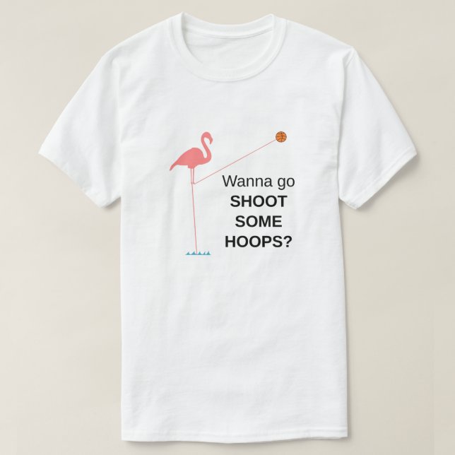 Den högväxt flamingoen - önska att gå foren några t shirt (Design framsida)