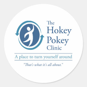 Den Hokey kåkenkliniken Runt Klistermärke