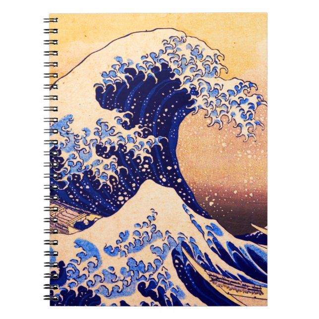 Den Hokusai underbaren vinkar Anteckningsbok (Framsidan)