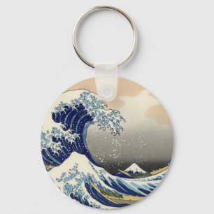 Den Hokusai underbaren vinkar av den Kanagawa Nyckelring