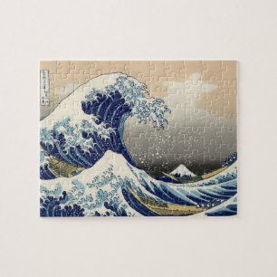 Den Hokusai underbaren vinkar av den Kanagawa Pussel