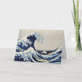 Den Hokusai underbaren vinkar tryckmålning Kort