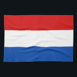 Den holländska flagga kökshandduk<br><div class="desc">Den underbara gåvan för holländsk flagga för de,  som älskar Holland,  eller de som har ett holländskt arv. Färgerna av den holländska flagga är röda,  vit och blått. Denna design är också tillgänglig på många andra produkter för att dig ska välja från.</div>