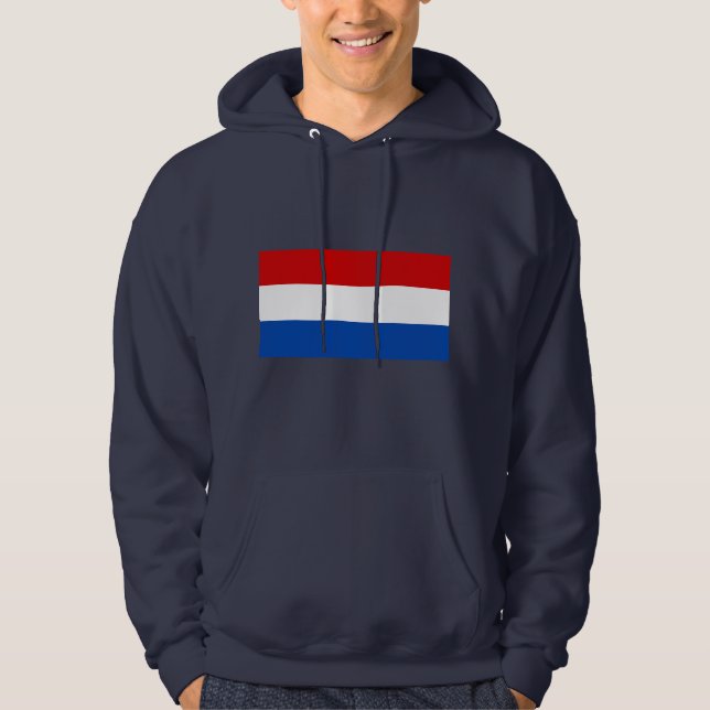 Den holländska flagga sweatshirt med luva (Framsida)