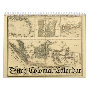 Den holländska koloniinvånaren kartlägger kalender
