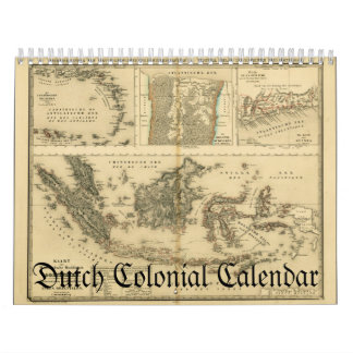 Den holländska koloniinvånaren kartlägger kalender