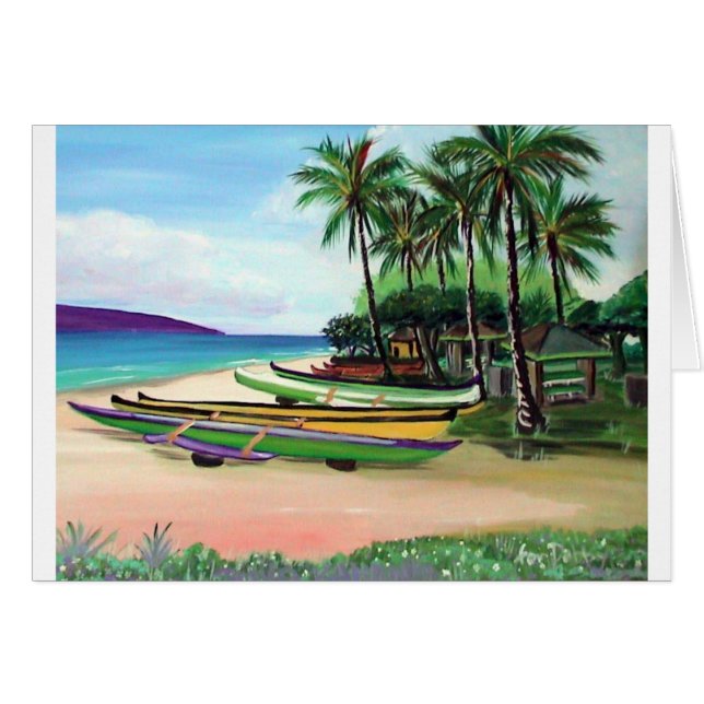 Den Honokao'o stranden parkerar Hälsningskort (Framsidan Horizontal)