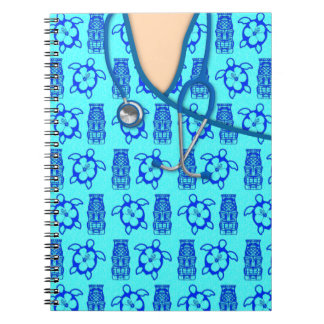 Den Honu Tiki öläkarundersökningen skurar Anteckningsbok Med Spiral