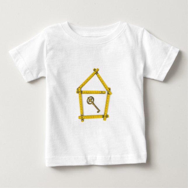 den hopfällbara linjalen, hus formar och stämm tee shirt (Framsida)