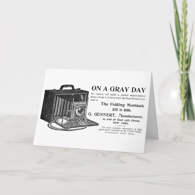 Den hopfällbara Montauk-kameran Kort (Framsida)