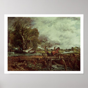 Den hoppa hästen, c.1825 (olja på kanfas) poster