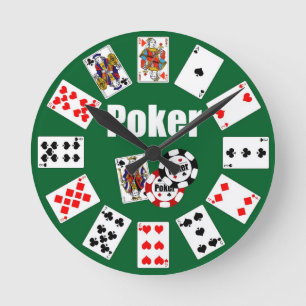 Den Horloge POKER klickar för graf Rund Klocka