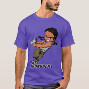 den huey freeman på action the boondocks - stil t shirt