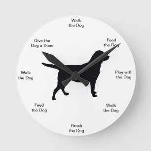 Den hundTime väggen tar tid på Rund Klocka