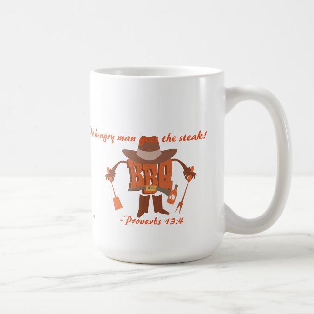 Den hungriga mannen får talesättet 13:4 kaffemugg (Höger)