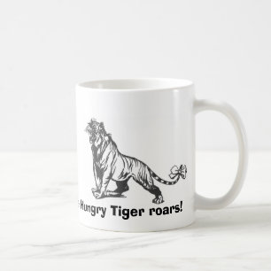 Den hungriga tigern vrålar! kaffemugg