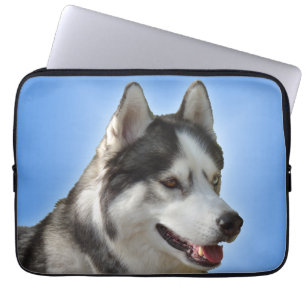 Den Husky bärbar datorfodralsiberian husky synar Laptop Sleeve