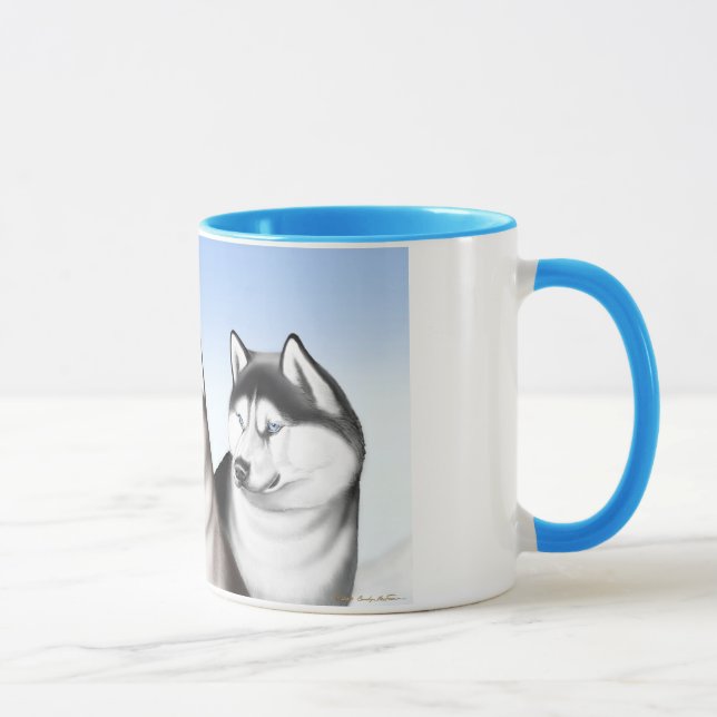 Den Husky sleden förföljer kaffemuggen Mugg (Höger)