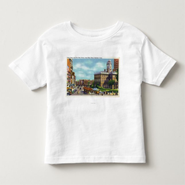 Den huvudsakliga gatan beskådar av den statliga t shirt (Framsida)