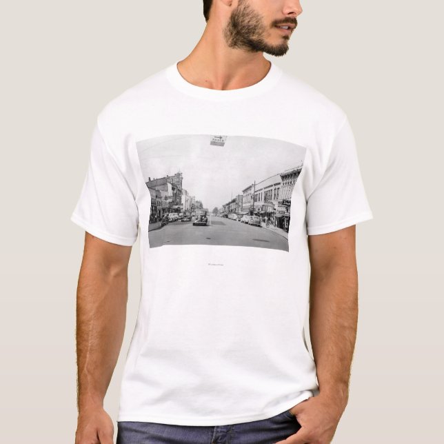 Den huvudsakliga gatan i Walla Walla, WA Tee Shirt (Framsida)