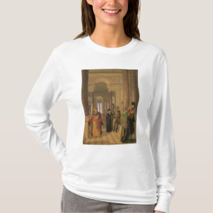Den huvudsakliga trappuppgången av luftventilen, t-shirt